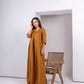 Mustard Yellow Linen Inner Dress - fashion by shehna