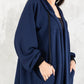 Navy Blue Hoodie Long Jacket - fashion by shehna