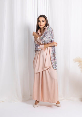 Peach Silk Co - ord Set - fashion by shehna