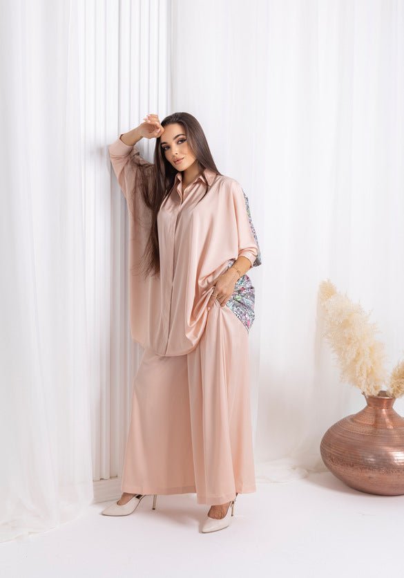 Peach Silk Co - ord Set - fashion by shehna