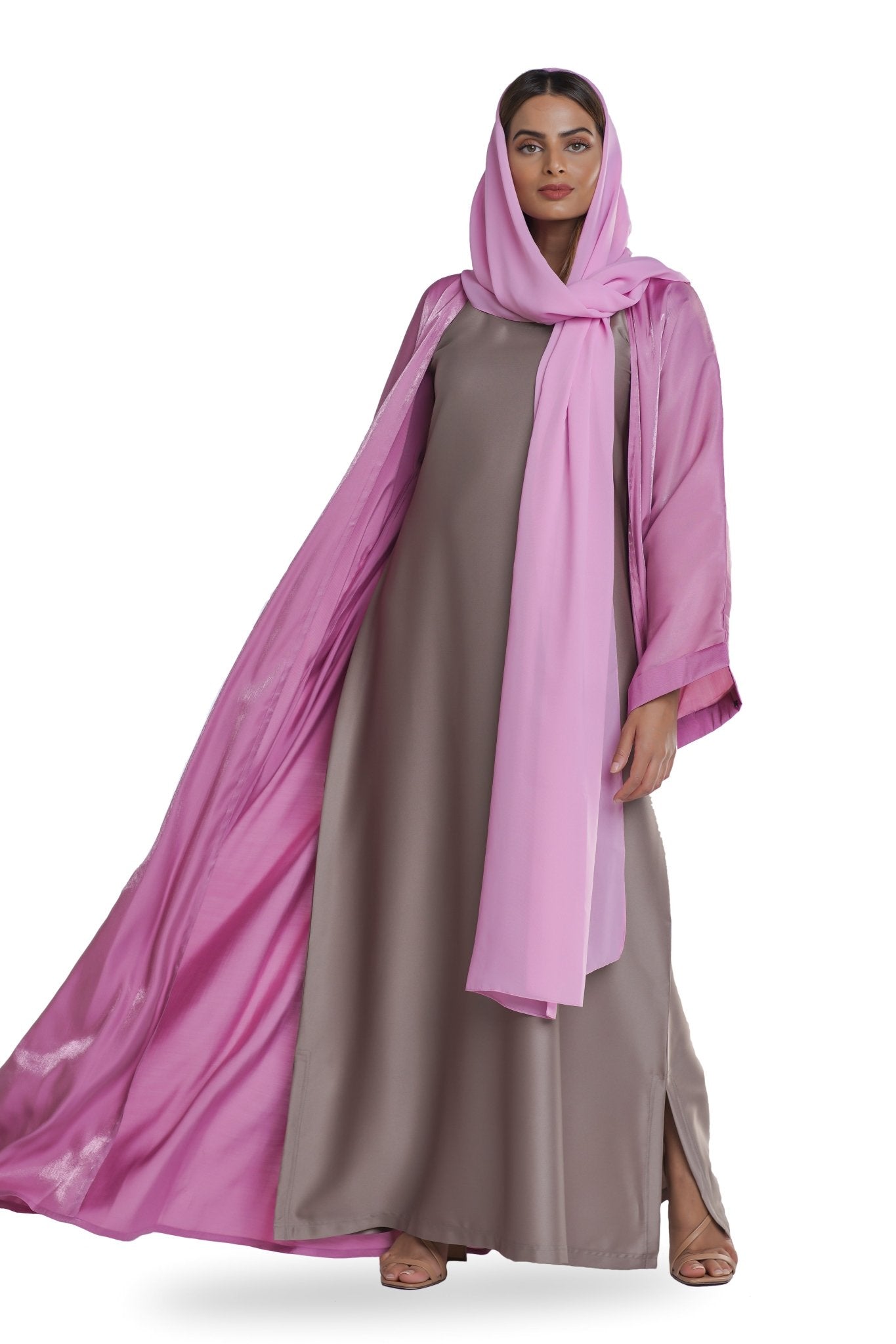 Pink Sheen Abaya - fashion by shehna