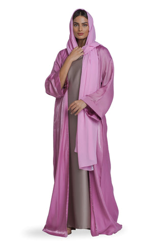 Pink Sheen Abaya - fashion by shehna