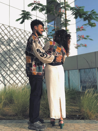 RIQ'AH — Oversized Patchwork Bomber - fashion by shehna