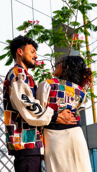 RIQ'AH — Oversized Patchwork Bomber - fashion by shehna