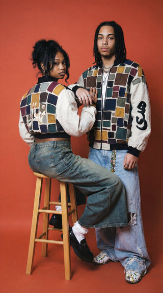 RIQ'AH — Oversized Patchwork Bomber - fashion by shehna