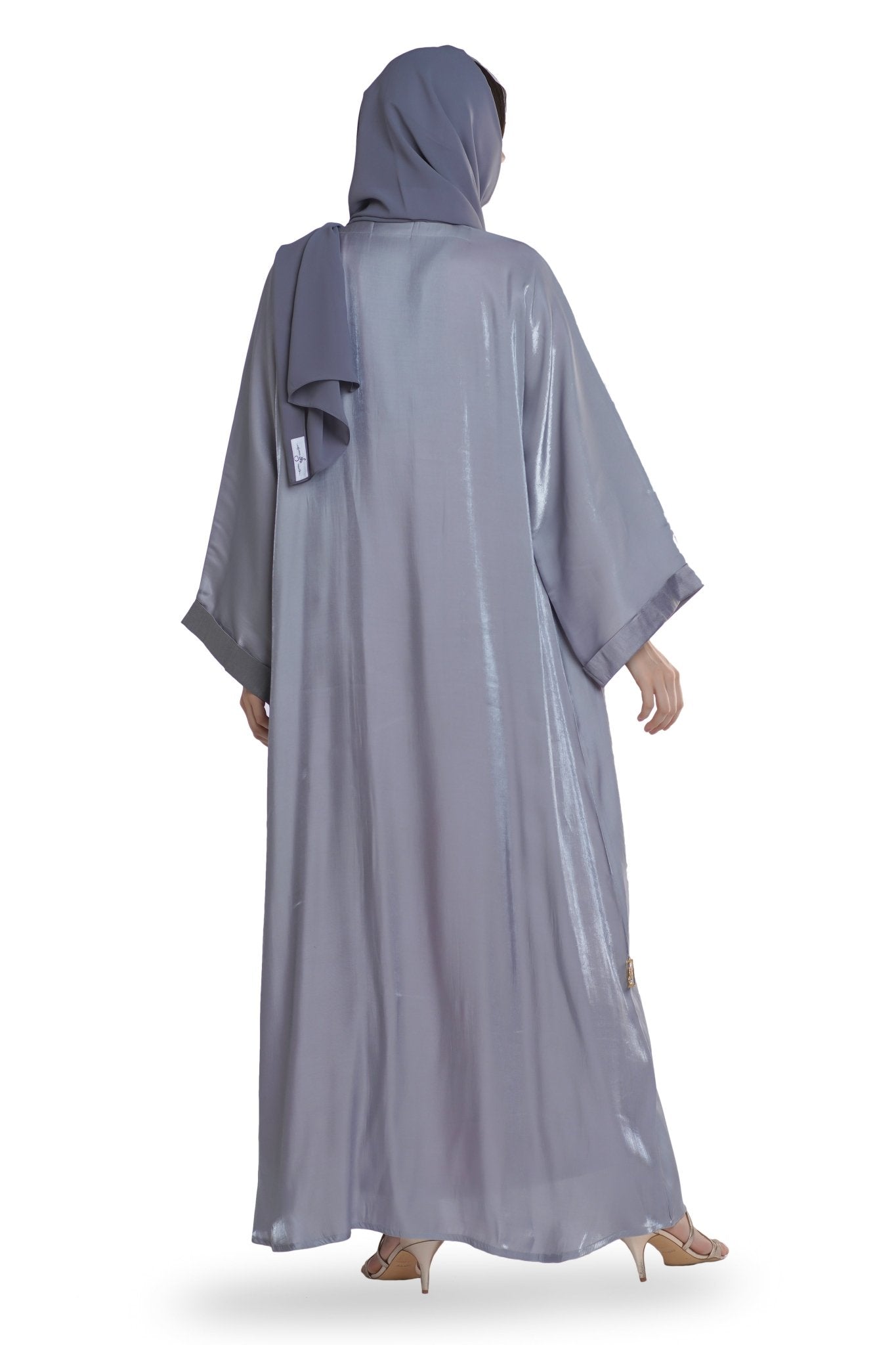 Silver Sheen Abaya - fashion by shehna