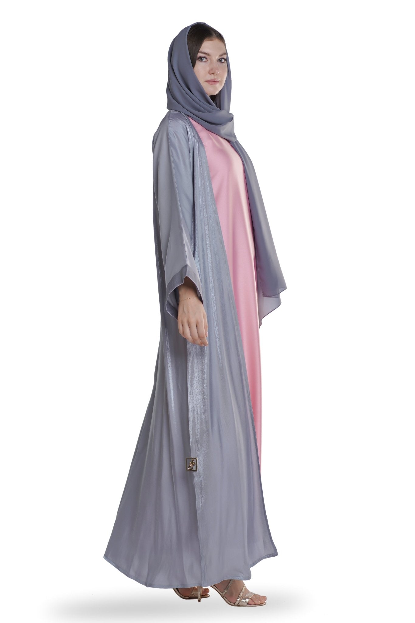 Silver Sheen Abaya - fashion by shehna