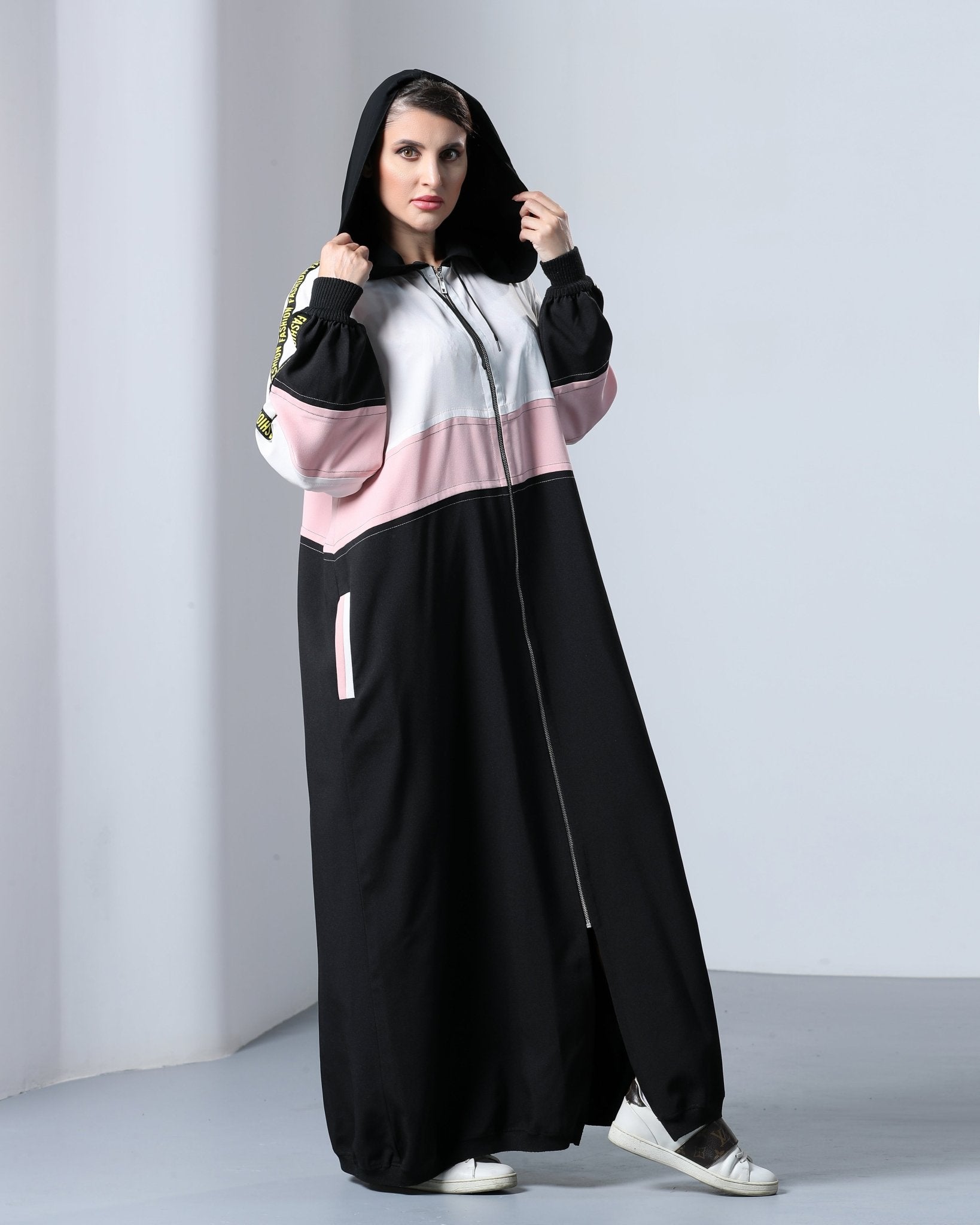 Sporty Fashion Stripe Abaya - fashion by shehna