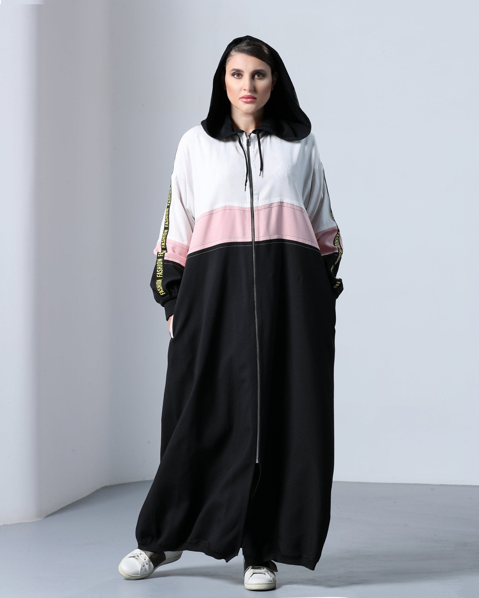 Sporty Fashion Stripe Abaya - fashion by shehna