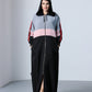 Sporty Grey Pink Stripe Abaya - fashion by shehna