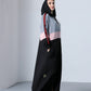 Sporty Grey Pink Stripe Abaya - fashion by shehna