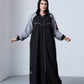 Sporty Grey Stripe Abaya - fashion by shehna