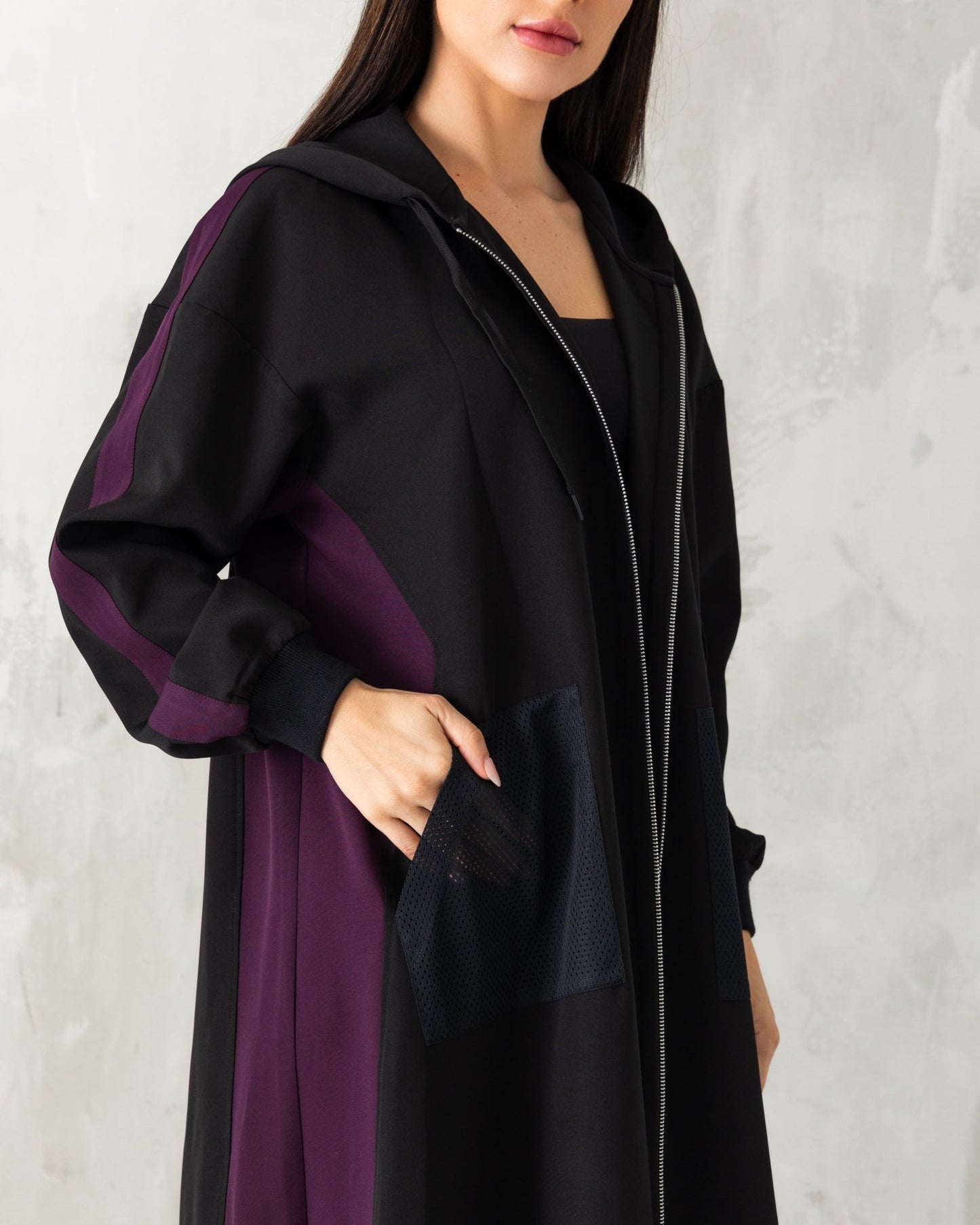 Sporty Purple Long Jacket - fashion by shehna