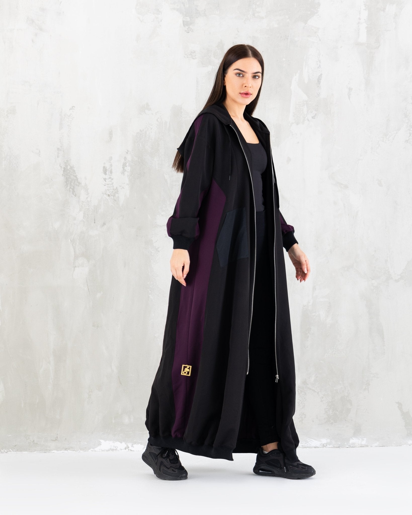 Sporty Purple Long Jacket - fashion by shehna