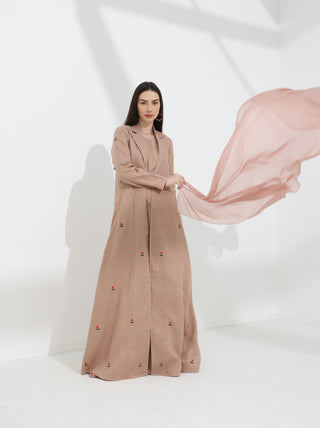 Watermelon Linen Abaya - fashion by shehna