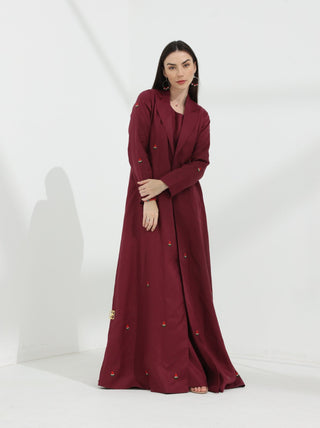 Watermelon Linen Abaya - fashion by shehna