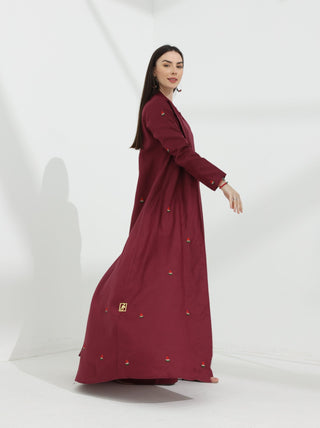 Watermelon Linen Abaya - fashion by shehna