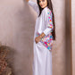 White flower Silk Co - ord Set - fashion by shehna