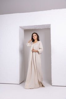 White Linen Inner Dress - fashion by shehna