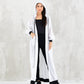 White Mesh Long Jacket - fashion by shehna