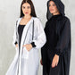 White Mesh Long Jacket - fashion by shehna