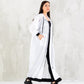 White Mesh Long Jacket - fashion by shehna