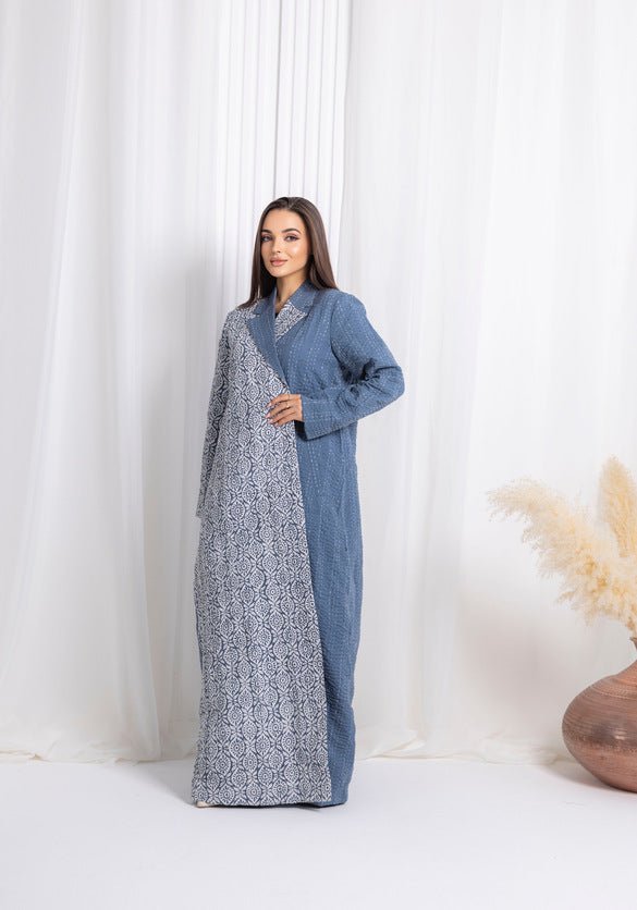 Winter Blue Abaya - fashion by shehna