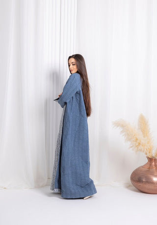 Winter Blue Abaya - fashion by shehna