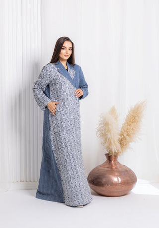 Winter Blue Abaya - fashion by shehna