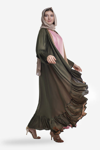 Olive Sifar Abaya - fashion by shehna